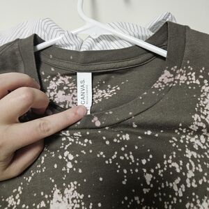 Super cute green bleached shirt think it's a m/l